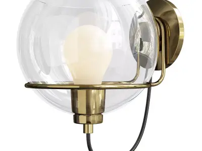Rest Rest Clear Brass Sconce Low-poly 3D model