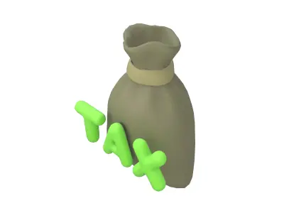 TAX Icon V1 002 Low-poly 3D model