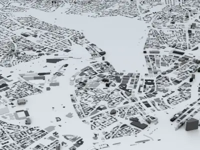 Hamburg Streets and Buildings 3D model