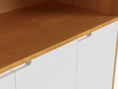 TV stand with drawers 01 3D model