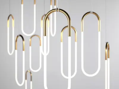 LIGHTING 1 wire hanging Free 3D model