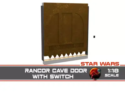 Rancor Cave Door 1-18 scale Kenner Hasbro 3D print model