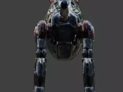 Cyberpunk Robot Dog 3D Model Low-poly 3D model