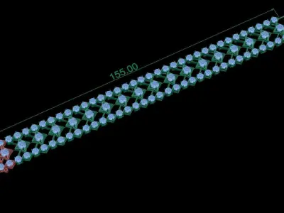 bracelet chain of light emitting diodes 3D print model