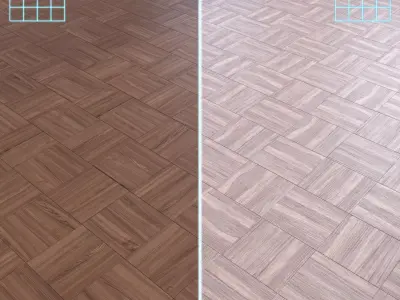 Parquet - Laminate - Wooden floor 2 in 1 Low-poly 3D model 194