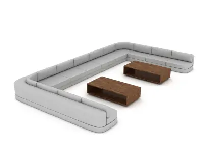 3D sofa 3d model 08 Low-poly 3D model