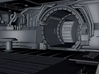 star wars -Millennium Falcon Interior Low-poly 3D model