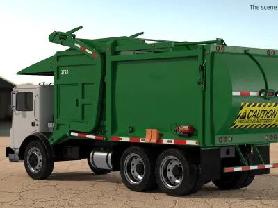  Refuse Truck with Front Loader 
