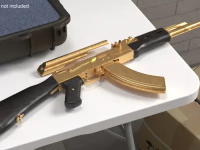  AK 47 Assembled Gold and Ebony 