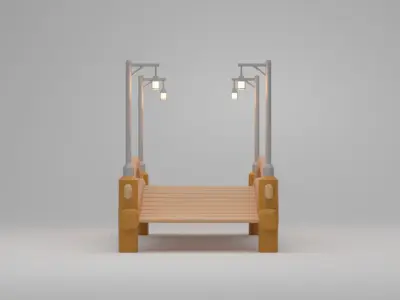 Timber bridge Free 3D print model