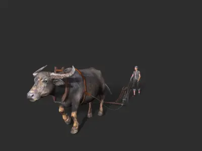 farmer avatar Low-poly 3D model