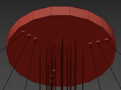 BONNET circular chandelier with lights 3D model