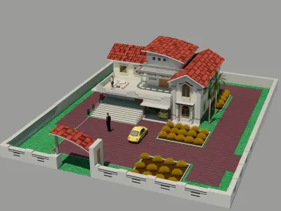Exterior  architecture appartment 3D print model