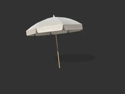 Beach Umbrella Low-poly 3D model