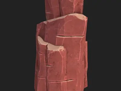 Cartoony Rock Low-poly 3D model