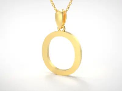 Model 616 Classic Initial Light O Letter 3D print model