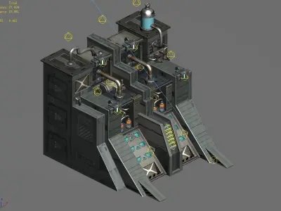 Machinery - wall 01 3D model