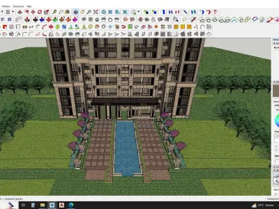 Modern Urban Apartments sketchup model Free 3D model