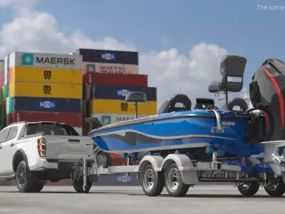  Performance Bass Sport Boat Trailered Blue 