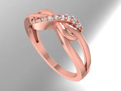 Solitaire Wedding Engagement Women Band Ring 3D print model get