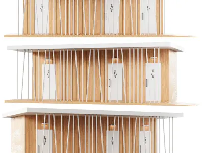 Public toilet 4 3D model