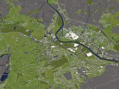 Graz Austria 50x50km 3D model