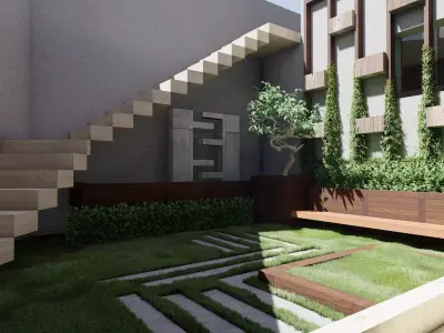 Small garden inside house sketchup model 3D model