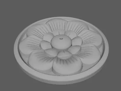 rosette flower 3D model 8