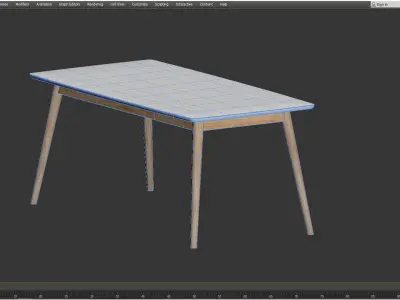 DINING TABLE NAGANO 3D model