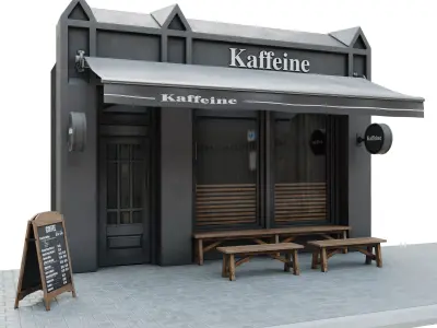 coffee shop V 001 3D model