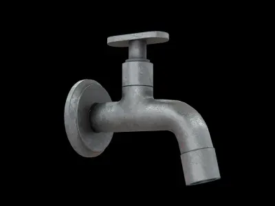 Compression Tap dirty Low-poly 3D model