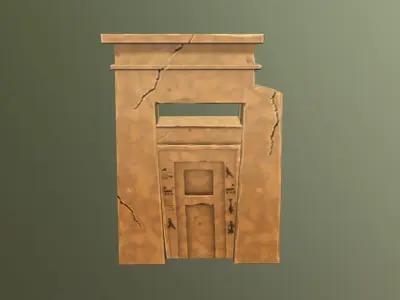 Ancient egyptian pharaohs arch low poly  Low-poly 3D model