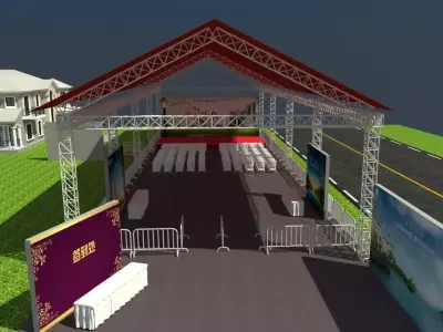 Concert party carnival stage 5 3D model