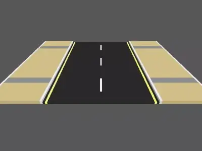 Road Voxel - Low-poly 3d Model Free low-poly 3D model