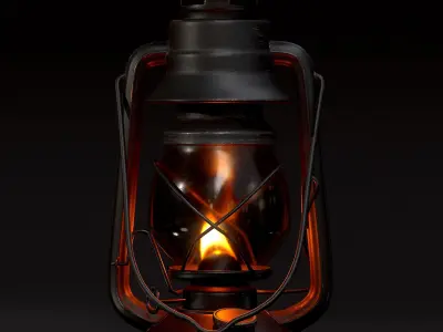 Old lamp Low-poly 3D model purchase