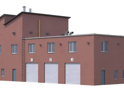 Industrial Building 15 Low-poly 3D model