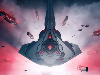 Epic Sci-Fi Hard Surface Sci Fi Buildings and Assets 3D Kit 3D model