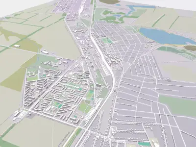 Cityscape Avdiivka Ukraine  3D model