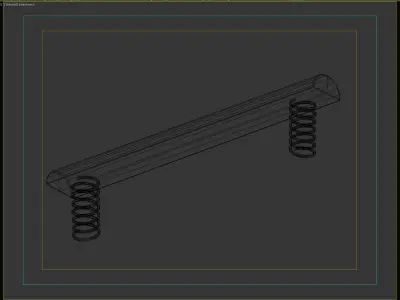 Playful Spring Bench for Parks and Public Spaces 3D model