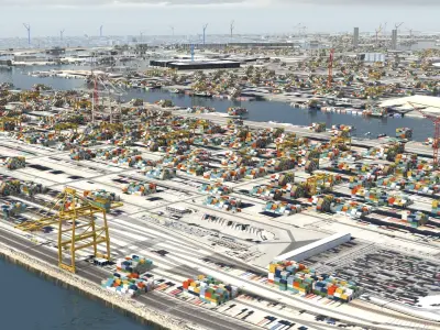 Refinery Container Port 3D model