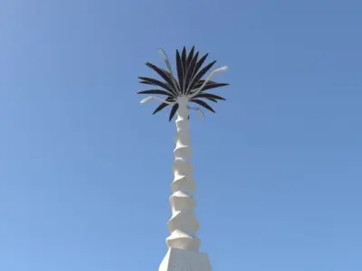 Solar Paneled Streetlight 3D model