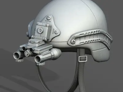 Helmet scifi fantasy futuristic technology fantasy  Low-poly 3D model