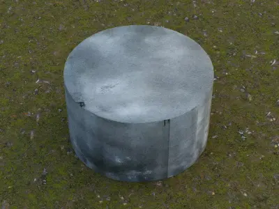 Bunker Ruin Low-poly 3D model