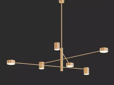 SUNSHINE chandelier with five lights 3D model