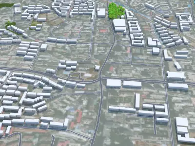 Chengde Hebei China 45km Low-poly 3D model