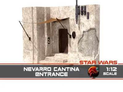 Nevarro Cantina Entrance 1-12 scale Blackseries  3D print model