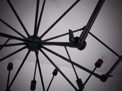 Lamp spider chandelier 3D model