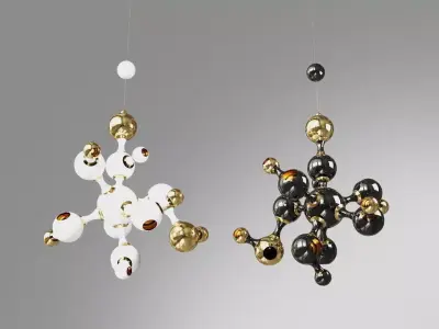 Delightfull Atomic chandelier 3D model