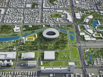 Beijing 2022 Low-poly 3D model