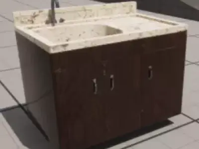 Kitchen Sink Low-poly 3D model